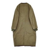 R&D.M.Co- キルティングロングコート サイズS コットン 中綿 コート カーキ レディース オールドマンズテーラー【中古】5-1101T∞