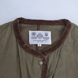 R&D.M.Co- キルティングロングコート サイズS コットン 中綿 コート カーキ レディース オールドマンズテーラー【中古】5-1101T∞