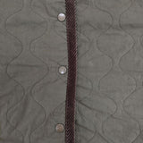 R&D.M.Co- キルティングロングコート サイズS コットン 中綿 コート カーキ レディース オールドマンズテーラー【中古】5-1101T∞