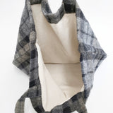 R&D.M.Co- ウールリネン チェック トートバッグ グレー レディース オールドマンズテーラー【中古】5-1016T◎