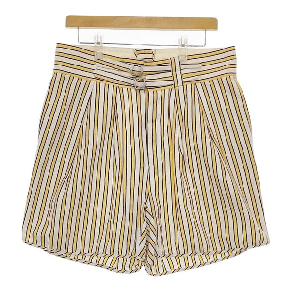 NEAT LAL STRIPE グルカショーツ ストライプ ショートパンツ ハーフパンツ ショーツ 20SS オフホワイト イエロー メンズ ニート【中古】5-0609S∞