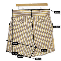 NEAT LAL STRIPE グルカショーツ ストライプ ショートパンツ ハーフパンツ ショーツ 20SS オフホワイト イエロー メンズ ニート【中古】5-0609S∞