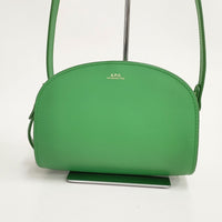 A.P.C. ハーフムーン ミニ ショルダーバッグ グリーン レディース アーペーセー【中古】5-0813G◎