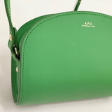 A.P.C. ハーフムーン ミニ ショルダーバッグ グリーン レディース アーペーセー【中古】5-0813G◎