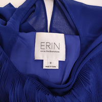 ERIN erin fetherston E605-1774-1020 サイズ0 シアー シフォン プリーツ ブラウス チュニック ブルー レディース【中古】5-0513M♪