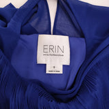 ERIN erin fetherston E605-1774-1020 サイズ0 シアー シフォン プリーツ ブラウス チュニック ブルー レディース【中古】5-0513M♪