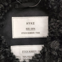 HYKE 24AW FAUX SHEARLING CROPPED VEST 定価38500円 17406 フェイクファー ベスト ブラック レディース ハイク【中古】5-0319T◎