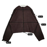 JOURNAL STANDARD ヘアリーカーディガン 定価14300円 24080400707030 モヘヤ混 ニット カーディガン 24AW ブラウン レディース ジャーナルスタンダード【中古】5-1101T∞