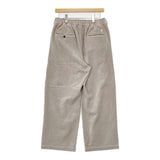 GYMPHLEX 2PLEATS STRAIGHT PANTS 定価18480円 GY-E0226 KNC コーデュロイ パンツ 24AW グレージュ レディース ジムフレックス【中古】5-1015T∞