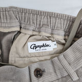 GYMPHLEX 2PLEATS STRAIGHT PANTS 定価18480円 GY-E0226 KNC コーデュロイ パンツ 24AW グレージュ レディース ジムフレックス【中古】5-1015T∞