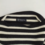 ORCIVAL ボトルネックプルオーバー 定価16500円 OR-D0032 ボーダー セーター ニット ブラック ホワイト レディース オーシバル/オーチバル【中古】5-1015T∞