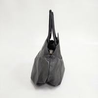 ebagos Amu Amu 牛ソフトクチガネ？ジャナイハンドバッグS レザー 定価74800円 ハンドバッグ ブラック レディース エバゴス【中古】5-0319G◎