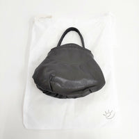 ebagos Amu Amu 牛ソフトクチガネ？ジャナイハンドバッグS レザー 定価74800円 ハンドバッグ ブラック レディース エバゴス【中古】5-0319G◎