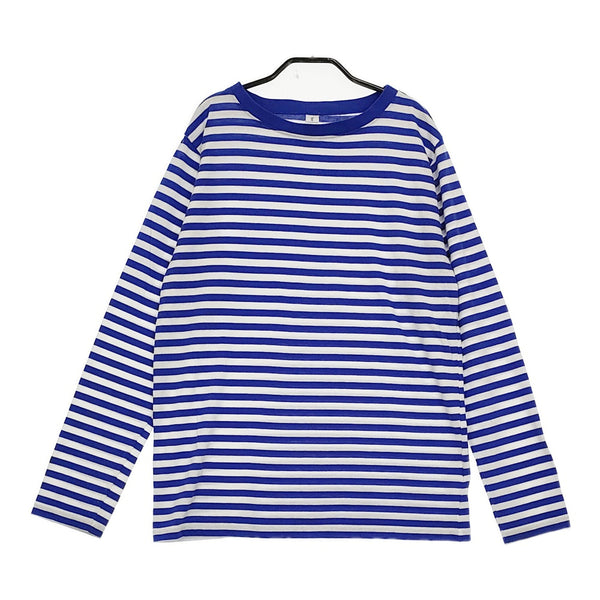 veritecoeur VCC-449 サイズF ボーダー 長袖Ｔシャツ カットソー ロンＴ ブルー ホワイト レディース ヴェリテクール【中古】5-0513M♪