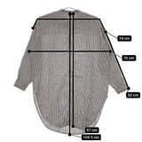 UNIVERSAL TISSU リネンラウンドカットシャツワンピース TS230SH089 チェック ワンピース ブルー グレー レディース ユニバーサルティシュ【中古】5-0428M∞