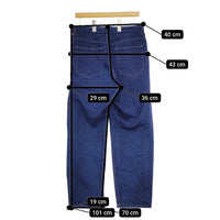 nest Robe 01191-1087-1 コットンリネンデニムタックテーパード デニムパンツ ブルー レディース ネストローブ【中古】5-0428G∞