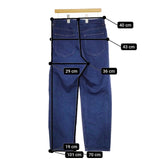 nest Robe 01191-1087-1 コットンリネンデニムタックテーパード デニムパンツ ブルー レディース ネストローブ【中古】5-0428G∞