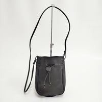 CRONY. クルニー レザー 巾着ショルダーバッグ 巾着バッグ ブラック レディース【中古】5-0319G◎
