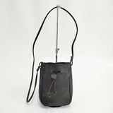 CRONY. クルニー レザー 巾着ショルダーバッグ 巾着バッグ ブラック レディース【中古】5-0319G◎