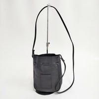 CRONY. クルニー レザー 巾着ショルダーバッグ 巾着バッグ ブラック レディース【中古】5-0319G◎