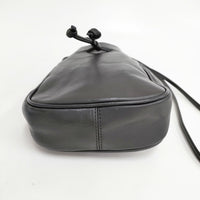 CRONY. クルニー レザー 巾着ショルダーバッグ 巾着バッグ ブラック レディース【中古】5-0319G◎