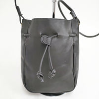 CRONY. クルニー レザー 巾着ショルダーバッグ 巾着バッグ ブラック レディース【中古】5-0319G◎