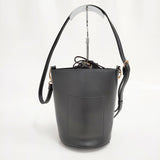 RODE SKO 花柄巾着内袋付き ショルダーバッグ ブラック レディース ロデスコ【中古】5-0813G◎