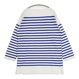 ORCIVAL オーバーサイズ バスクシャツ チュニック ボーダー カットソー ホワイト ブルー レディース オーシバル/オーチバル【中古】5-0901M∞