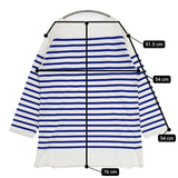 ORCIVAL オーバーサイズ バスクシャツ チュニック ボーダー カットソー ホワイト ブルー レディース オーシバル/オーチバル【中古】5-0901M∞