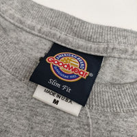 Goodwear ポケT アメリカ製 SLIM FIT 半袖Ｔシャツ カットソー グレー レディース グッドウェア【中古】5-0504S∞