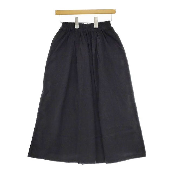 ヂェン先生の日常着 キュロットワイドパンツ コットンリネン パンツ ブラック レディース ヂェン先生の日常着【中古】5-0428M∞