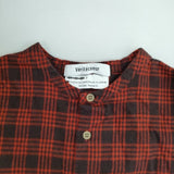 veritecoeur VC-2072 ノーカラーチェックネルシャツワンピース 定価28000円 ワンピース レッド レディース ヴェリテクール【中古】5-1101T∞