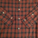 veritecoeur VC-2072 ノーカラーチェックネルシャツワンピース 定価28000円 ワンピース レッド レディース ヴェリテクール【中古】5-1101T∞