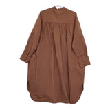 veritecoeur VC-2309 バンドカラーシャツワンピース プルオーバー ワンピース ブラウン レディース ヴェリテクール【中古】5-0511M♪