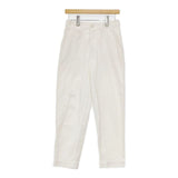 MHL. 595-3143501 WORN LINEN COTTON DRILL パンツ 23SS オフホワイト レディース エムエイチエル【中古】5-1015G∞