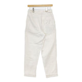 MHL. 595-3143501 WORN LINEN COTTON DRILL パンツ 23SS オフホワイト レディース エムエイチエル【中古】5-1015G∞