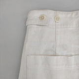 MHL. 595-3143501 WORN LINEN COTTON DRILL パンツ 23SS オフホワイト レディース エムエイチエル【中古】5-1015G∞