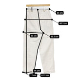 MHL. 595-3143501 WORN LINEN COTTON DRILL パンツ 23SS オフホワイト レディース エムエイチエル【中古】5-1015G∞