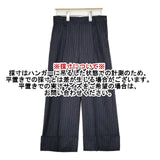 MARGARET HOWELL/FOX BROTHERS 578-8243006 ウール ストライプ パンツ ネイビー レディース マーガレットハウエル/フォックスブラザーズ【中古】5-1015T∞