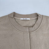 le colis 裏起毛 スナップボタン スウェットジャケット ブルゾン ベージュ レディース ルコリ【中古】5-1015T∞