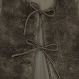 ZARA 新品 ボア ベスト ブラウン レディース ザラ【中古】5-1102T∞