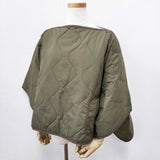 45R/45rpm ナイロンリップのキルトポンチョ 定価19800円 中綿 ポンチョ カーキ レディース フォーティーファイブアールピーエム【中古】5-1102T∞