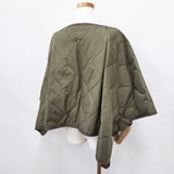 45R/45rpm ナイロンリップのキルトポンチョ 定価19800円 中綿 ポンチョ カーキ レディース フォーティーファイブアールピーエム【中古】5-1102T∞
