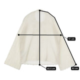 DES PRES 新品 パールレースステッチ ラグランスリーブプルオーバー 定価39600円 セーター ニット 24AW オフホワイト レディース デプレ【中古】5-1102T∞