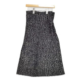 DES PRES 新品 アルパカミックススラブ フレアミディスカート 定価49500円 ロングスカート 24AW ブラック グレー レディース デプレ【中古】5-1102T∞