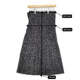 DES PRES 新品 アルパカミックススラブ フレアミディスカート 定価49500円 ロングスカート 24AW ブラック グレー レディース デプレ【中古】5-1102T∞