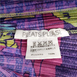 PLEATS PLEASE ISSEY MIYAKE プリーツプリーズ 石畳の街風景 プリントジップアップシャツジャケット イッセイミヤケ PP63-JC681 ジャケット パープル 多色 レディース プリーツプリーズ【中古】5-0319G◎