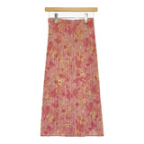 PLEATS PLEASE ISSEY MIYAKE プリーツスカート 花柄 PP51-JG584 サイズ4 ロングスカート ピンク レディース プリーツプリーズ【中古】5-0511M♪