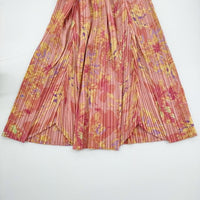 PLEATS PLEASE ISSEY MIYAKE プリーツスカート 花柄 PP51-JG584 サイズ4 ロングスカート ピンク レディース プリーツプリーズ【中古】5-0511M♪