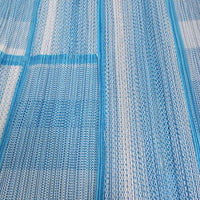 PLEATS PLEASE ISSEY MIYAKE プリーツスカート ペチコート付 メッシュ PP71-JG723 Lブルー ホワイト レディース プリーツプリーズ【中古】5-0511M♪